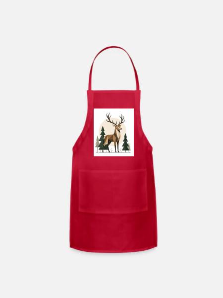 Silent Deer - Adjustable Apron - red