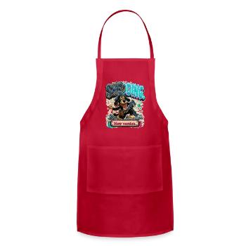 Cozy Dog Relaxed Lifestyle Humor - Adjustable Apron - red - Front - Julia (174cm)
