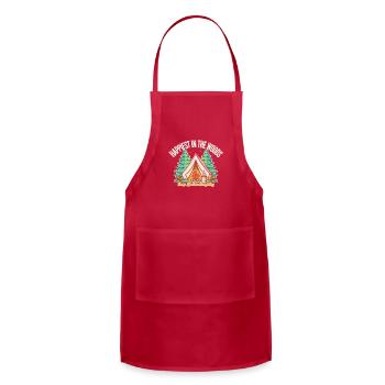 Happiest In The Woods - Adjustable Apron - red - Front - Julia (174cm)