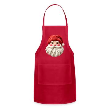Santa Yarn Face Plush - Adjustable Apron - red - Front - Julia (174cm)