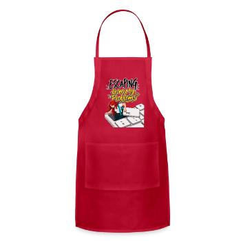 Escaping from My Problems - Adjustable Apron - red - Front - Julia (174cm)