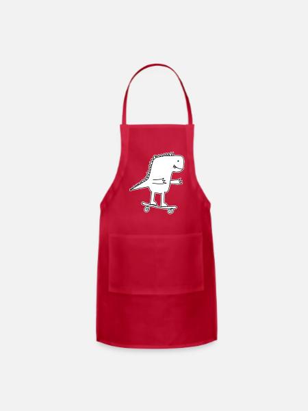 Cool Dino Skateboard Legend - Adjustable Apron - red