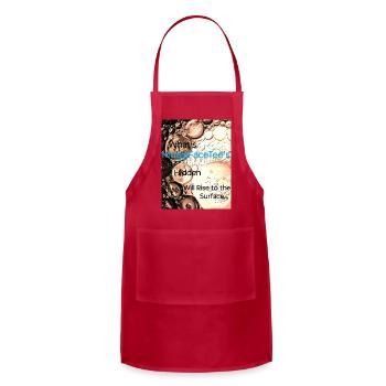 Hidden Will Rise to Surface - Adjustable Apron - red - Front - Julia (174cm)