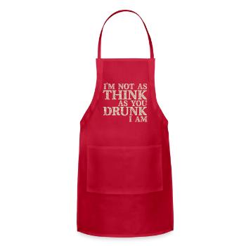I m Not As Think - Adjustable Apron - red - Front - Julia (174cm)