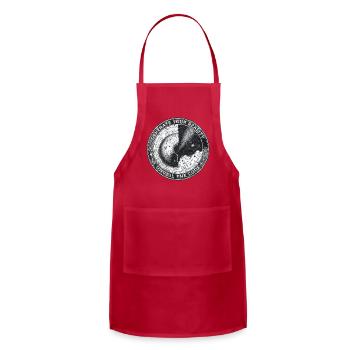 Cosmic Cipher Coin: Generate Your Reality - Adjustable Apron - red - Front - Julia (174cm)