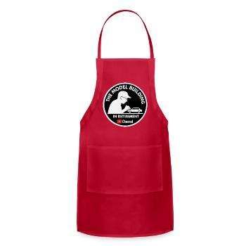 Retirement Model Building Illustration - Adjustable Apron - red - Front - Julia (174cm)
