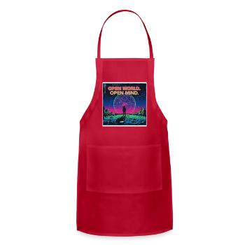 Open World Mindscape Illustration - Adjustable Apron - red - Front - Julia (174cm)