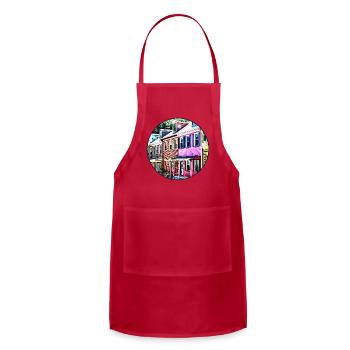 Jim Thorpe PA - Colorful Street - Adjustable Apron - red - Front - Julia (174cm)