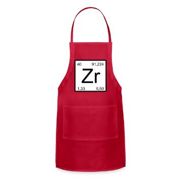 Zirconium Zr Element Glyph - Adjustable Apron - red - Front - Julia (174cm)
