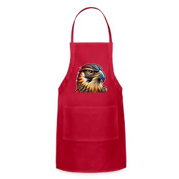 Vivid Eagle Head Crest - Adjustable Apron - red - Front - Julia (174cm)