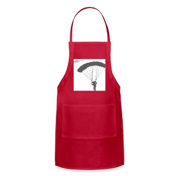 Parachute Descent Silhouette - Adjustable Apron - red - Front - Julia (174cm)