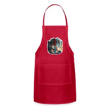 Dual Neon Warrior Split - Adjustable Apron - red - Front - Julia (174cm)
