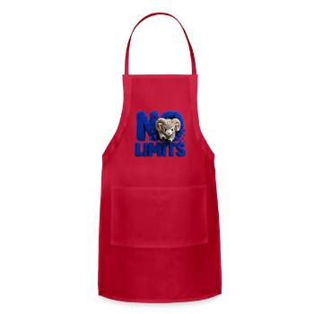 No Limits Ram — Bold Letter Art - Adjustable Apron - red - Front - Julia (174cm)