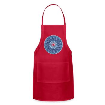 The Chaos Star – Fractal Geometry - Adjustable Apron - red - Front - Julia (174cm)