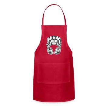 Music Junkie DJ Audiophile Headphones Music Lover - Adjustable Apron - red - Front - Julia (174cm)