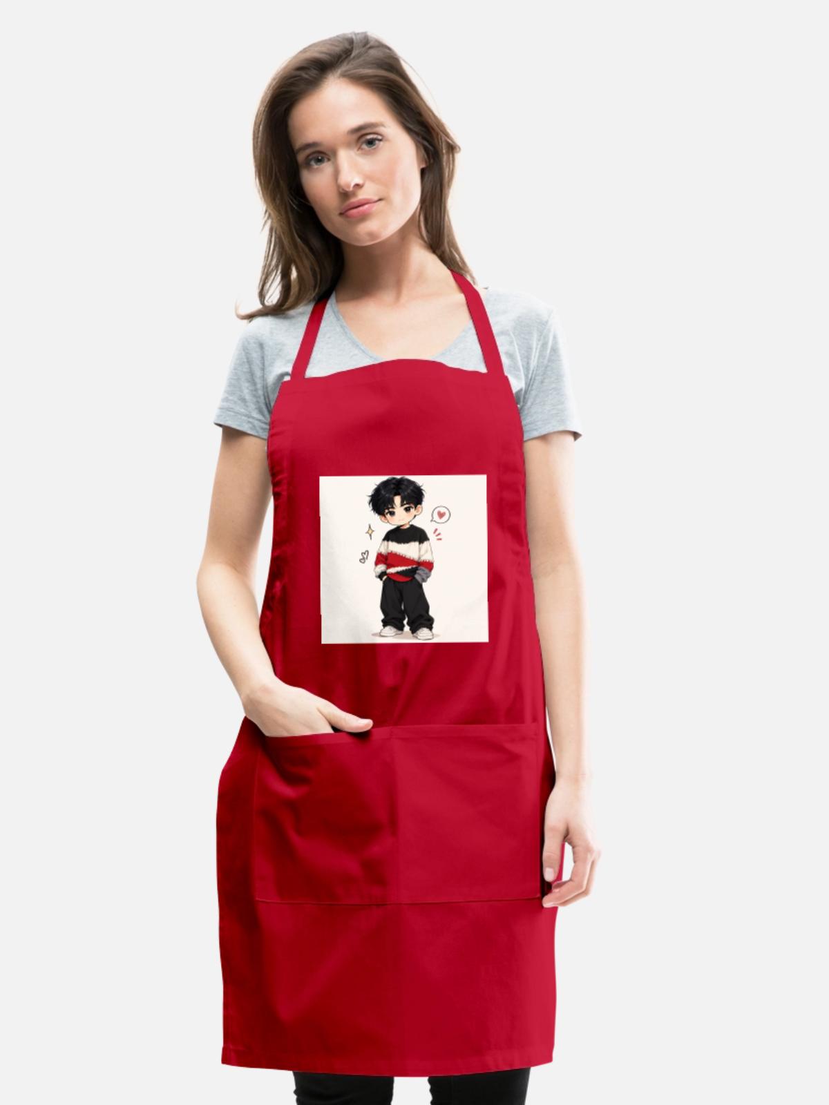 Marvellous charm - Adjustable Apron - red - Front - Julia (174cm)