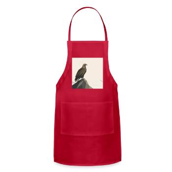 Silent Golden Eagle - Adjustable Apron - red - Front - Julia (174cm)