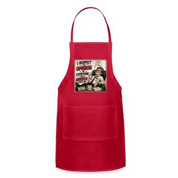 I Respect Everyone Who Agrees With Me - Adjustable Apron - red - Front - Julia (174cm)