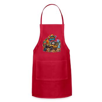 Sunset Soul Adventure Jeep Scene - Adjustable Apron - red - Front - Julia (174cm)