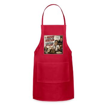 I Refuse to Answer That Question Guy - Adjustable Apron - red - Front - Julia (174cm)