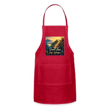 Small Steps Lead to Big Changes - Adjustable Apron - red - Front - Julia (174cm)
