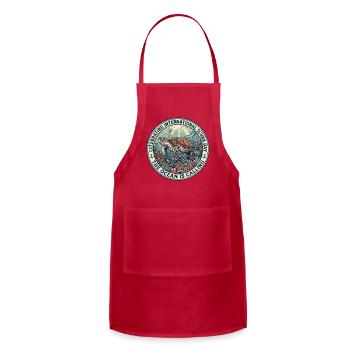 Oceanic Odyssey: Dive into the Sea! - Adjustable Apron - red - Front - Julia (174cm)