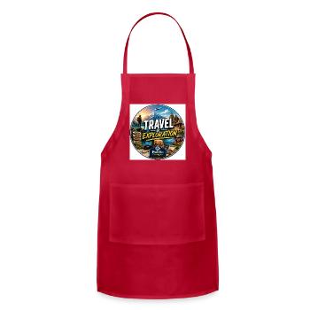 Travel & Exploration - Adjustable Apron - red - Front - Julia (174cm)