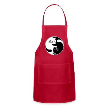 ying yang tao tai chi shaolin buddhism buddhist - Adjustable Apron - red - Front - Julia (174cm)