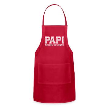 Papi The Great Influencer - Adjustable Apron - red - Front - Julia (174cm)