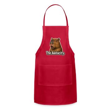 Funny The Audacity Capybara Shocked - Adjustable Apron - red - Front - Julia (174cm)