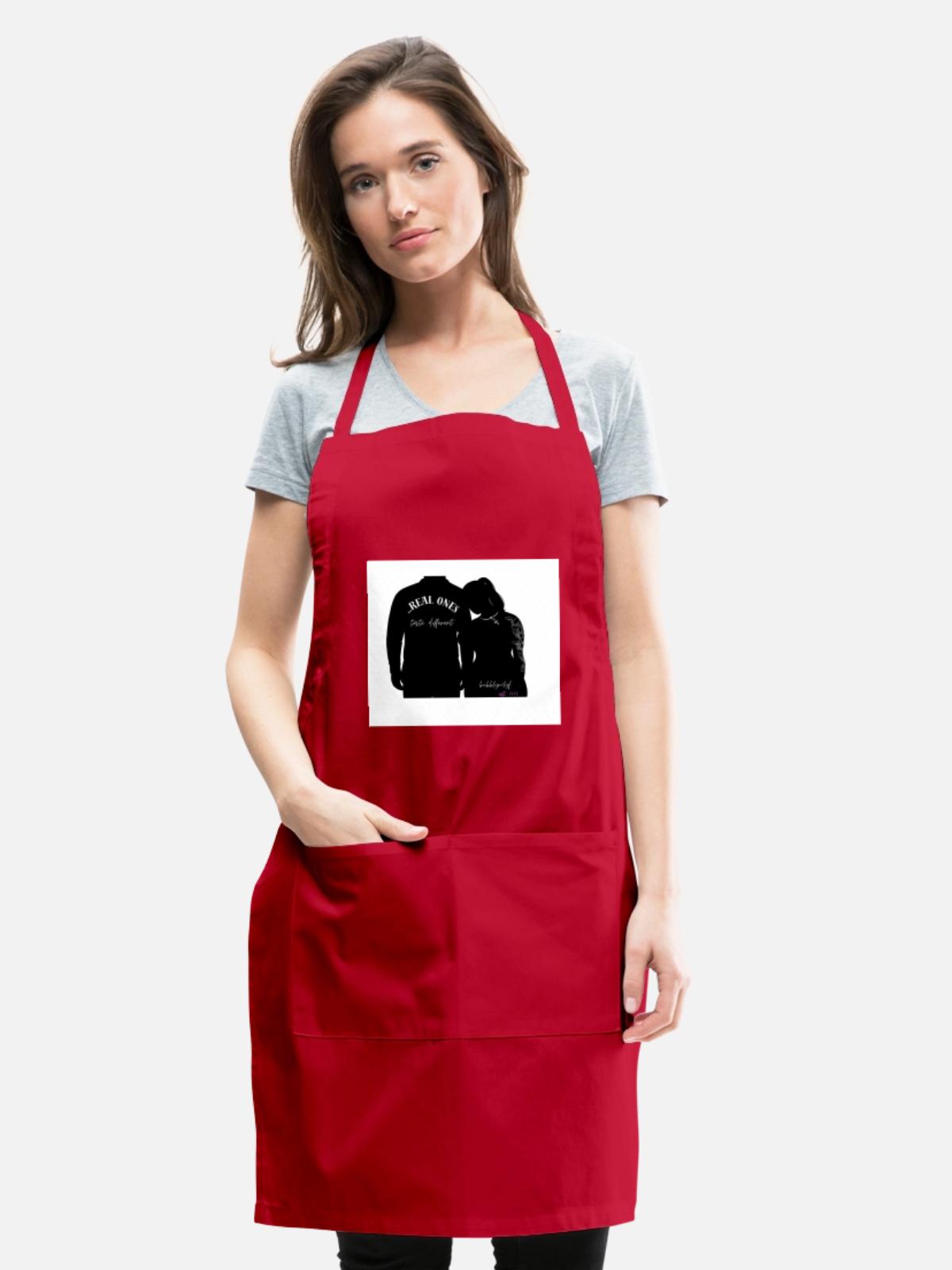 page 1 - Adjustable Apron - red - Front - Julia (174cm)