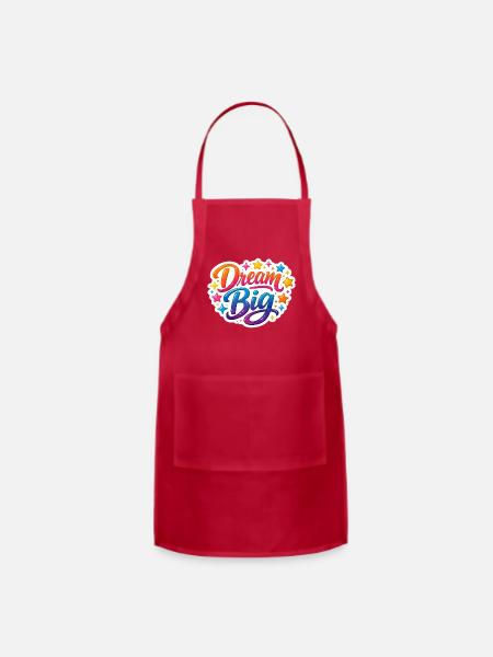 Dream Big Gradient Stars - Adjustable Apron - red
