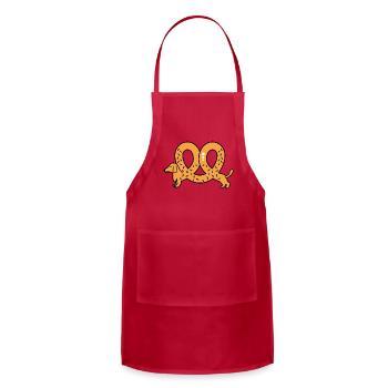 Cute pretzel dachshund dog - Adjustable Apron - red - Front - Julia (174cm)