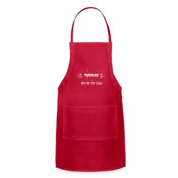 Farhead Neon Instruction Grid - Adjustable Apron - red - Front - Julia (174cm)