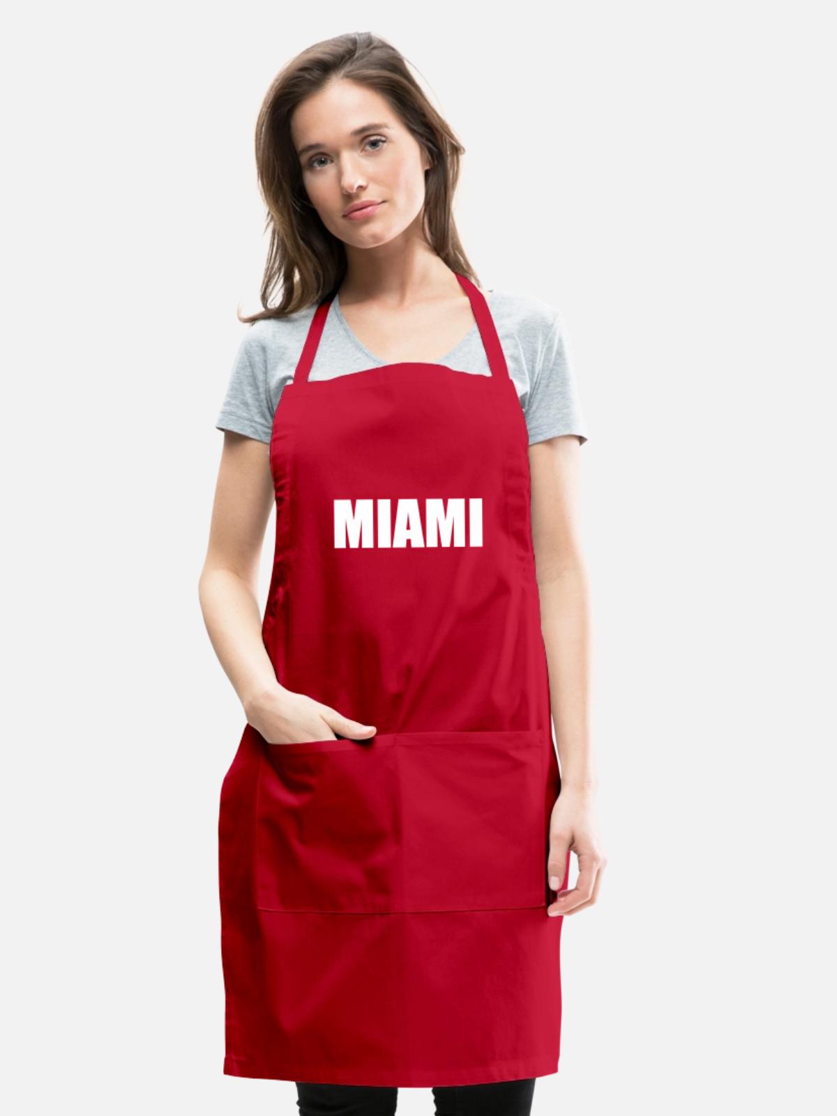 MIAMI - Adjustable Apron - red - Front - Julia (174cm)