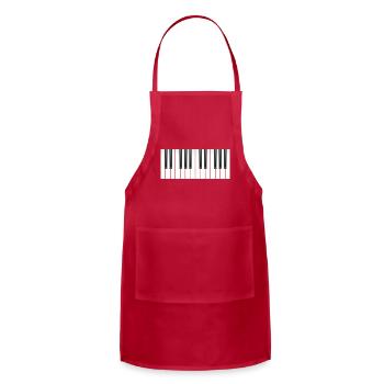 Piano Keys - Adjustable Apron - red - Front - Julia (174cm)