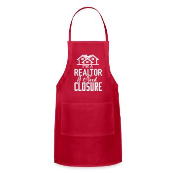 I'm Realtor I Need Closure Shirts - Adjustable Apron - red - Front - Julia (174cm)