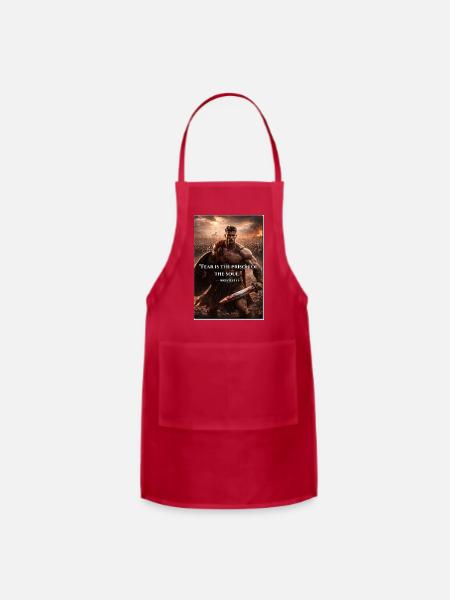 Fear Is the Prison of the Soul - Adjustable Apron - red