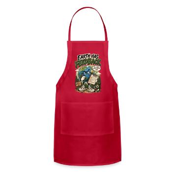 Earth Has Feedback - Adjustable Apron - red - Front - Julia (174cm)