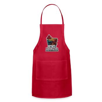 Cache Feelings: Stored But Unreadable - Adjustable Apron - red - Front - Julia (174cm)