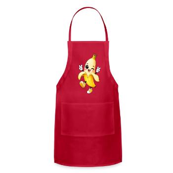 Banana Buddy Cheer - Adjustable Apron - red - Front - Julia (174cm)