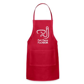 Fort Pierce Florida Snorkel Souvenirs Gifts - Adjustable Apron - red - Front - Julia (174cm)
