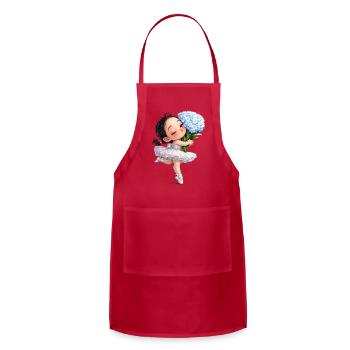 Ballet Bloom Hydrangea Hug - Adjustable Apron - red - Front - Julia (174cm)