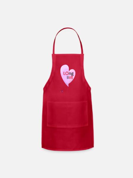 Long Live Love - Adjustable Apron - red