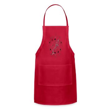 Cosmic Whale Geometry - Adjustable Apron - red - Front - Julia (174cm)