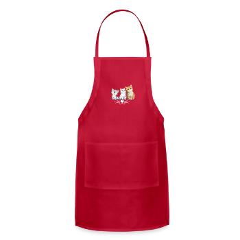 Cat Lovers / Cat Love / Cat Shirt - Adjustable Apron - red - Front - Julia (174cm)