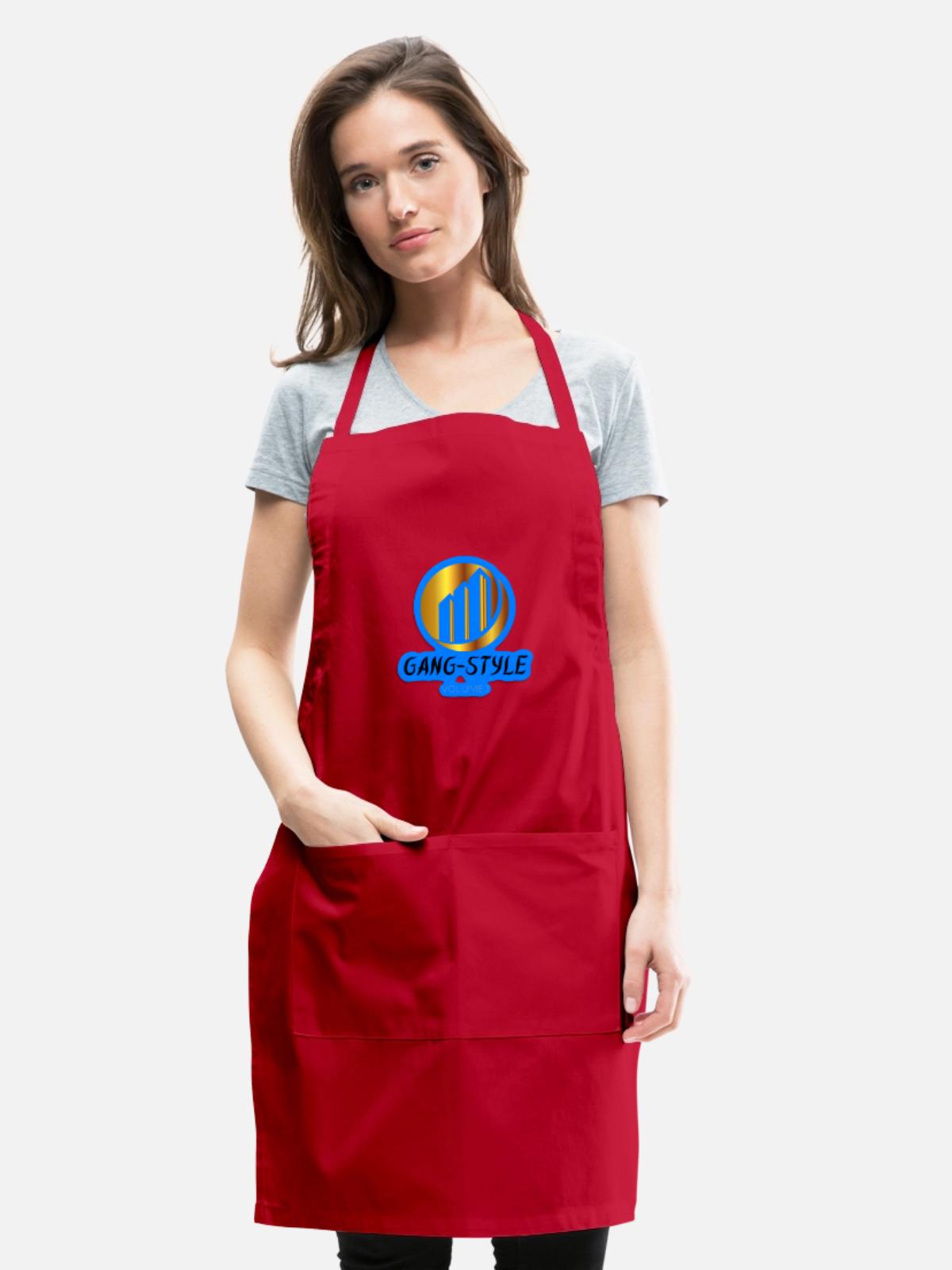 Gang-Style - Adjustable Apron - red - Front - Julia (174cm)