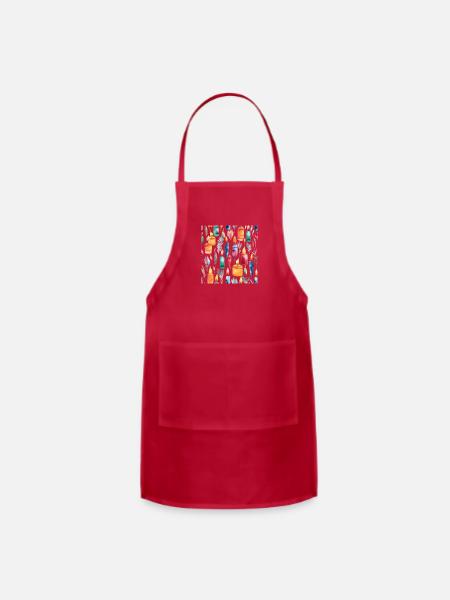 simple birthday candles - Adjustable Apron - red