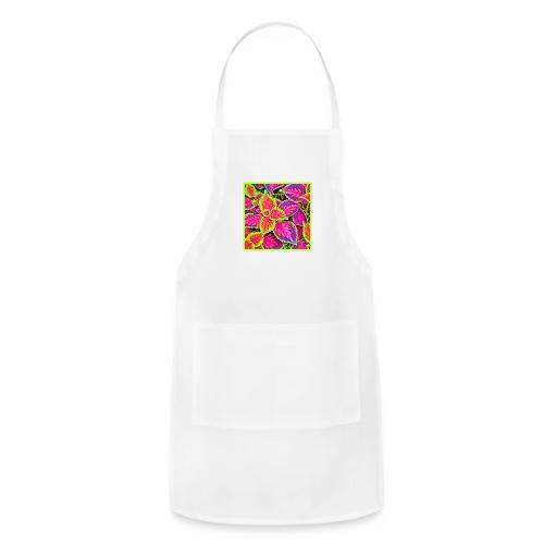Vivid ChromaLeaf Harmony Pattern - Adjustable Apron