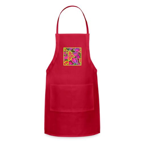 Vivid ChromaLeaf Harmony Pattern - Adjustable Apron